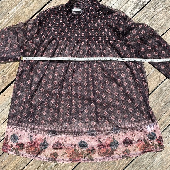 Maurice’s’ sheer boho high-neck top L-XL - Picture 7 of 8
